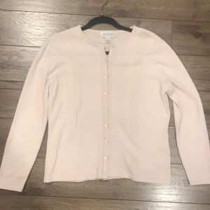 Casual Corner Annex lt. pink button-down cardigan